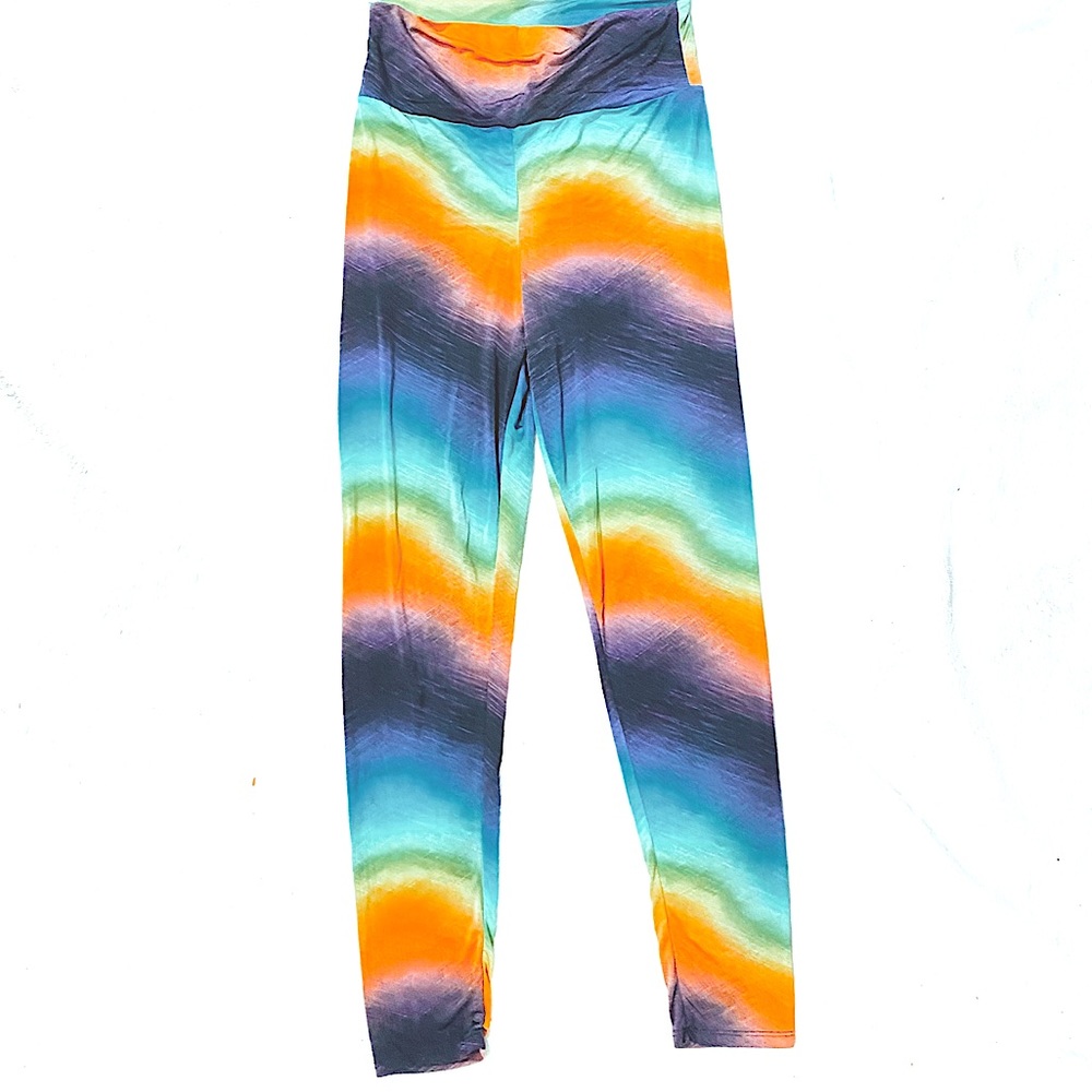 Vibrant Rainbow Tie Dye High Waisted Leggings
